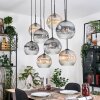 Koyoto Lampadario a sospensione, Lampada a sfera, Lampada a sospensione Écru, Nero, 8-Luci
