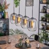 Apedo Lampadario a sospensione, Lampada a sospensione Chiaro, Grigio fumo, 4-Luci