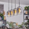 Apedo Lampadario a sospensione, Lampada a sospensione Chiaro, Grigio fumo, 4-Luci