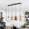 Apedo Lampadario a sospensione, Lampada a sospensione Ambrato, Chiaro, Grigio fumo, 4-Luci