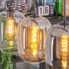 Apedo Lampadario a sospensione, Lampada a sospensione Ambrato, Chiaro, Grigio fumo, 4-Luci