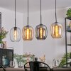 Apedo Lampadario a sospensione, Lampada a sospensione Ambrato, Chiaro, Grigio fumo, 4-Luci