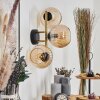 Koyoto Lampada a sfera, Applique Oro, Nero, 3-Luci