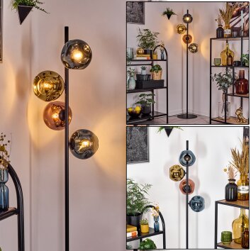 Ripoll Lampada da terra Blu, Oro, Ramato, 4-Luci