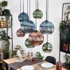 Koyoto Lampadario a sospensione, Lampada a sfera, Lampada a sospensione Écru, Nero, 8-Luci