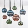 Koyoto Lampadario a sospensione, Lampada a sfera, Lampada a sospensione Écru, Nero, 8-Luci
