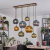 Koyoto Lampadario a sospensione, Lampada a sfera, Lampada a sospensione Écru, Nero, 8-Luci