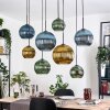 Koyoto Lampadario a sospensione, Lampada a sfera, Lampada a sospensione Écru, Nero, 8-Luci