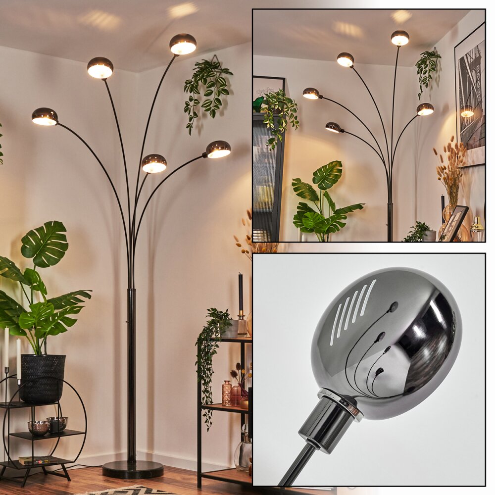 Nikkala Lampada da terra Cromo, Nero, 5-Luci main product photo