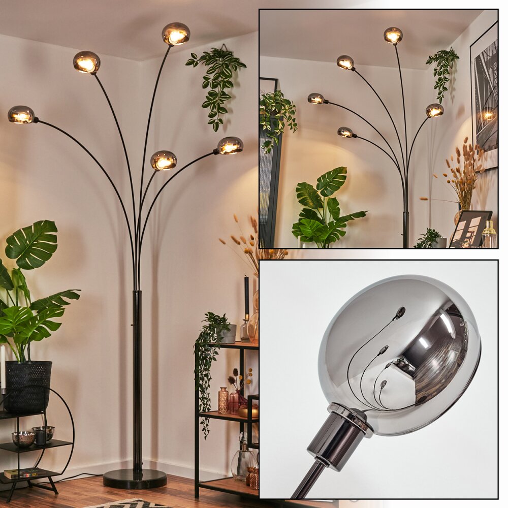 Nikkala Lampada da terra Cromo, Nero, 5-Luci main product photo