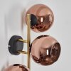 Koyoto Lampada a sfera, Applique Oro, Nero, 3-Luci