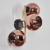Koyoto Lampada a sfera, Applique Oro, Nero, 3-Luci