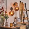 Koyoto Lampada a sfera, Applique Oro, Nero, 3-Luci