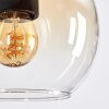 Koyoto Lampadario a sospensione, Lampada a sfera, Lampada a sospensione a cluster 30 cm Ambrato, Chiaro, 3-Luci