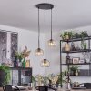 Koyoto Lampadario a sospensione, Lampada a sfera, Lampada a sospensione a cluster 30 cm Ambrato, Chiaro, 3-Luci