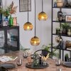 Koyoto Lampadario a sospensione, Lampada a sfera, Lampada a sospensione a cluster 30 cm Oro, Chiaro, 3-Luci