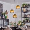 Koyoto Lampadario a sospensione, Lampada a sfera, Lampada a sospensione a cluster 30 cm Oro, Chiaro, 3-Luci