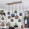 Koyoto Lampadario a sospensione, Lampada a sfera, Lampada a sospensione Écru, Nero, 8-Luci