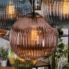 Koyoto Lampadario a sospensione, Lampada a sfera, Lampada a sospensione Écru, Nero, 8-Luci