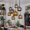 Koyoto Lampadario a sospensione, Lampada a sfera, Lampada a sospensione Écru, Nero, 8-Luci