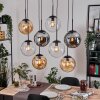 Gastor Lampadario a sospensione, Lampada a sfera, Lampada a sospensione Ambrato, Chiaro, Grigio fumo, 8-Luci
