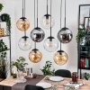 Gastor Lampadario a sospensione, Lampada a sfera, Lampada a sospensione Ambrato, Chiaro, Grigio fumo, 8-Luci