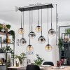 Gastor Lampadario a sospensione, Lampada a sfera, Lampada a sospensione Ambrato, Chiaro, Grigio fumo, 8-Luci