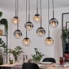 Gastor Lampadario a sospensione, Lampada a sfera, Lampada a sospensione Ambrato, Chiaro, Grigio fumo, 8-Luci
