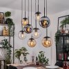 Gastor Lampadario a sospensione, Lampada a sfera, Lampada a sospensione Ambrato, Chiaro, Grigio fumo, 8-Luci