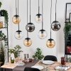 Gastor Lampadario a sospensione, Lampada a sfera, Lampada a sospensione Ambrato, Chiaro, Grigio fumo, 8-Luci