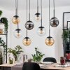 Gastor Lampadario a sospensione, Lampada a sfera, Lampada a sospensione Ambrato, Chiaro, Grigio fumo, 8-Luci