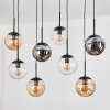 Gastor Lampadario a sospensione, Lampada a sfera, Lampada a sospensione Ambrato, Chiaro, Grigio fumo, 8-Luci