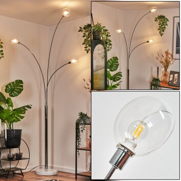 Nikkala Lampada da terra Cromo, Bianco, 3-Luci Nikkala Lampada da terra Cromo, Bianco, 3-Luci