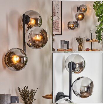 Koyoto Lampada a sfera, Applique Cromo, Grigio fumo, 3-Luci Koyoto Lampada a sfera, Applique Cromo, Grigio fumo, 3-Luci