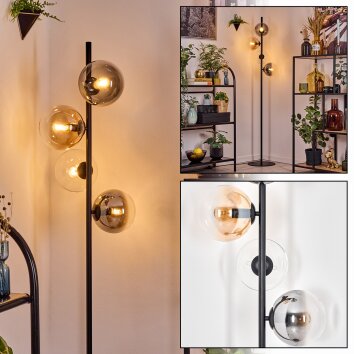 Gastor Lampada da terra 34 cm Ambrato, Chiaro, Grigio fumo, 4-Luci