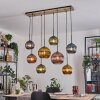 Koyoto Lampadario a sospensione, Lampada a sfera, Lampada a sospensione Écru, Nero, 8-Luci
