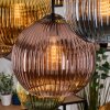 Koyoto Lampadario a sospensione, Lampada a sfera, Lampada a sospensione Écru, Nero, 8-Luci