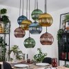 Koyoto Lampadario a sospensione, Lampada a sfera, Lampada a sospensione Écru, Nero, 8-Luci