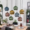 Koyoto Lampadario a sospensione, Lampada a sfera, Lampada a sospensione Écru, Nero, 8-Luci
