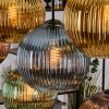 Koyoto Lampadario a sospensione, Lampada a sfera, Lampada a sospensione Écru, Nero, 8-Luci