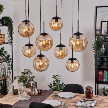 Gastor Lampadario a sospensione, Lampada a sfera, Lampada a sospensione Ambrato, 8-Luci Gastor Lampadario a sospensione, Lampada a sfera, Lampada a sospensione Ambrato, 8-Luci
