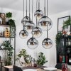 Gastor Lampadario a sospensione, Lampada a sfera, Lampada a sospensione Chiaro, Grigio fumo, 8-Luci