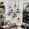 Gastor Lampadario a sospensione, Lampada a sfera, Lampada a sospensione Ambrato, Chiaro, Grigio fumo, 8-Luci