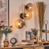 Koyoto Lampada a sfera, Applique Oro, Nero, 3-Luci
