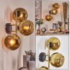 Koyoto Lampada a sfera, Applique Oro, Nero, 3-Luci