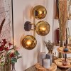 Koyoto Lampada a sfera, Applique Oro, Nero, 3-Luci