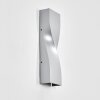 Halan Lampada da parete per esterno, Lampade Up & Down, Applique LED Argento, 2-Luci