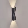 Halan Lampada da parete per esterno, Lampade Up & Down, Applique LED Nero, 2-Luci