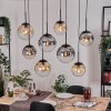 Gastor Lampadario a sospensione, Lampada a sfera, Lampada a sospensione Ambrato, Chiaro, Grigio fumo, 8-Luci