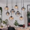Gastor Lampadario a sospensione, Lampada a sfera, Lampada a sospensione Ambrato, Chiaro, Grigio fumo, 8-Luci
